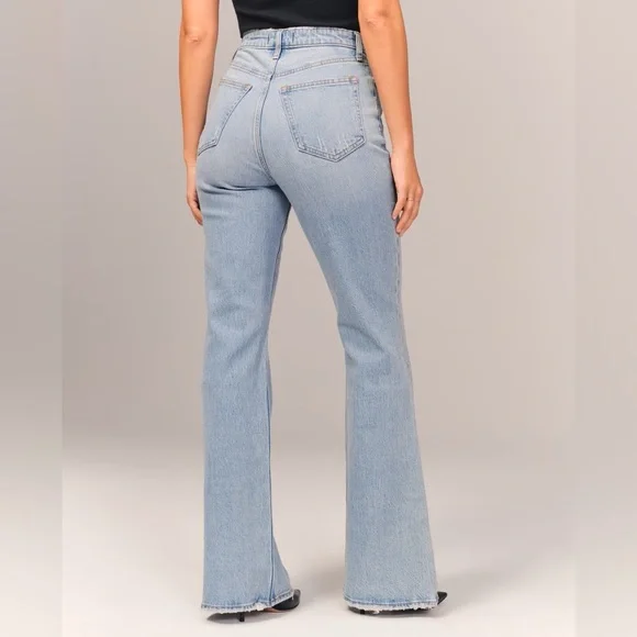 Abercrombie & Fitch High Rise Vintage Flare Jeans Sz 32 Long - Picture 3 of 7